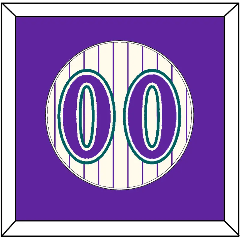 Arizona Number - Home Off-White Pinstripes (2001-2006) - Single Mat 1