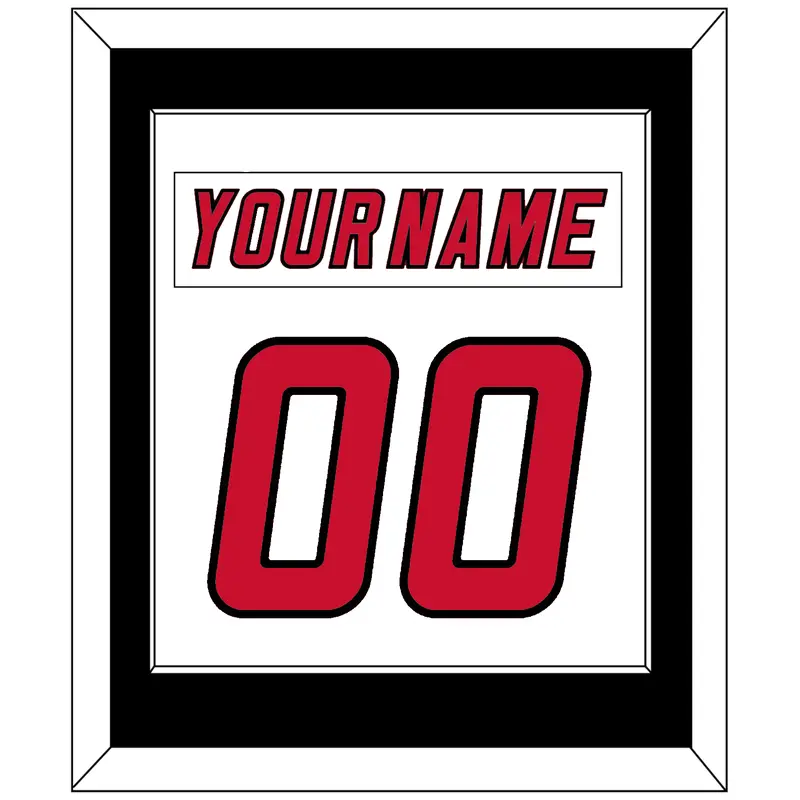 Carolina Nameplate & Number (Back) Combined - White Jersey (2000-2007) - Single Mat 2