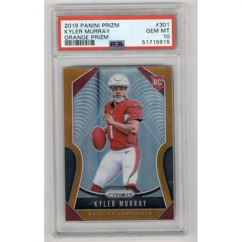 Kyler Murray 2019 Panini Prizm RC #301 Orange Prizm #174/249 PSA 10 Gem Mint
