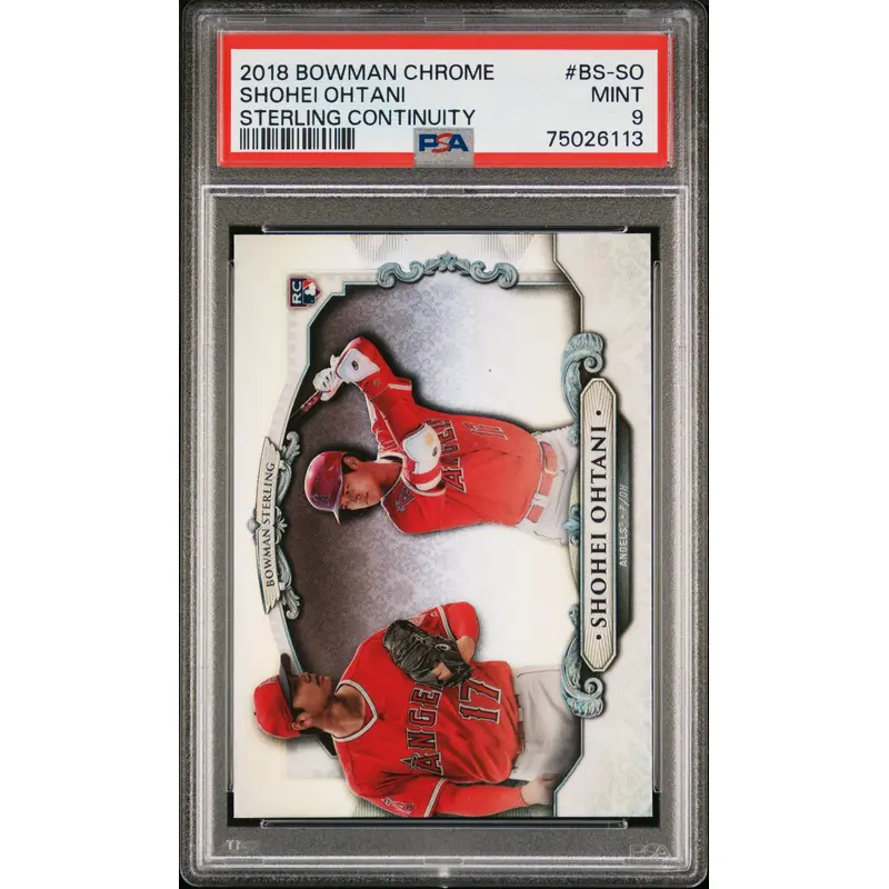Shohei Ohtani 2018 Bowman Chrome Sterling Continuity PSA 9 Mint