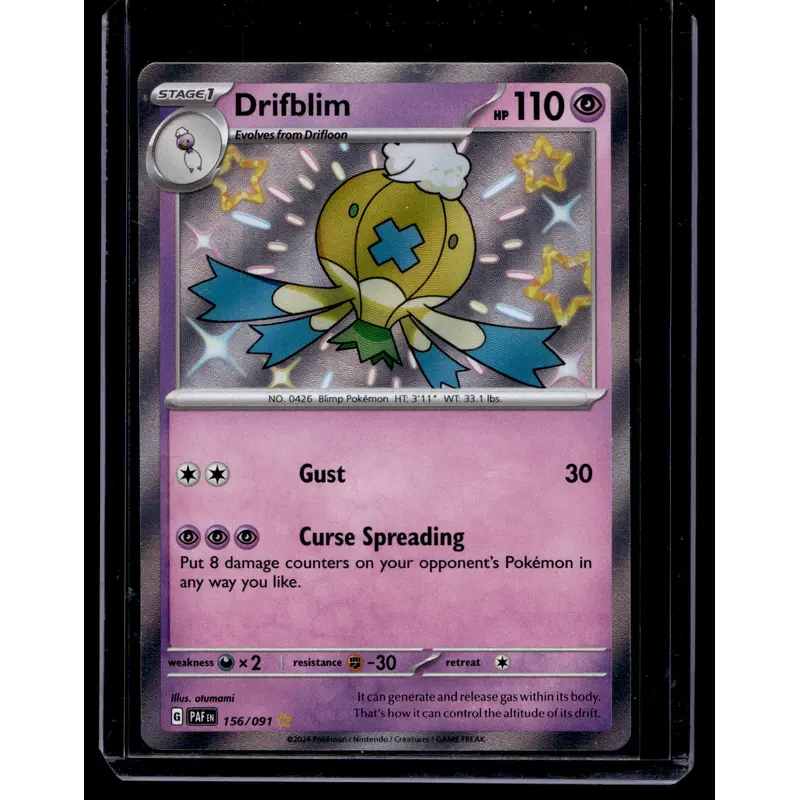 2023 Pokemon Scarlet & Violet - Paldean Fates - Shiny Rare - Drifblim #156