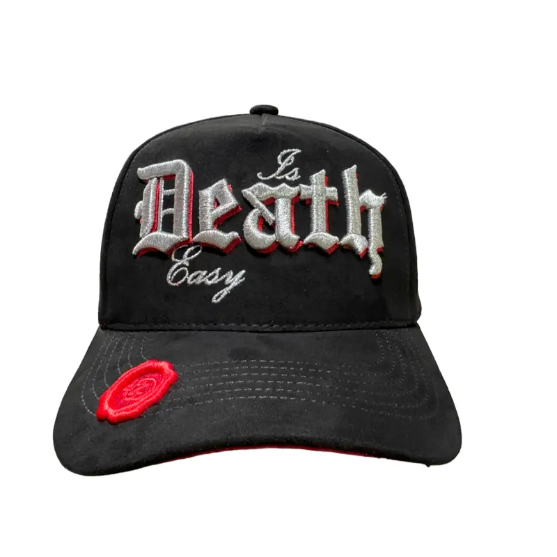 DIEZ-CU4TRO HATS MENS BLACK SNAPBACK CROOK 10-4DEATH BLK