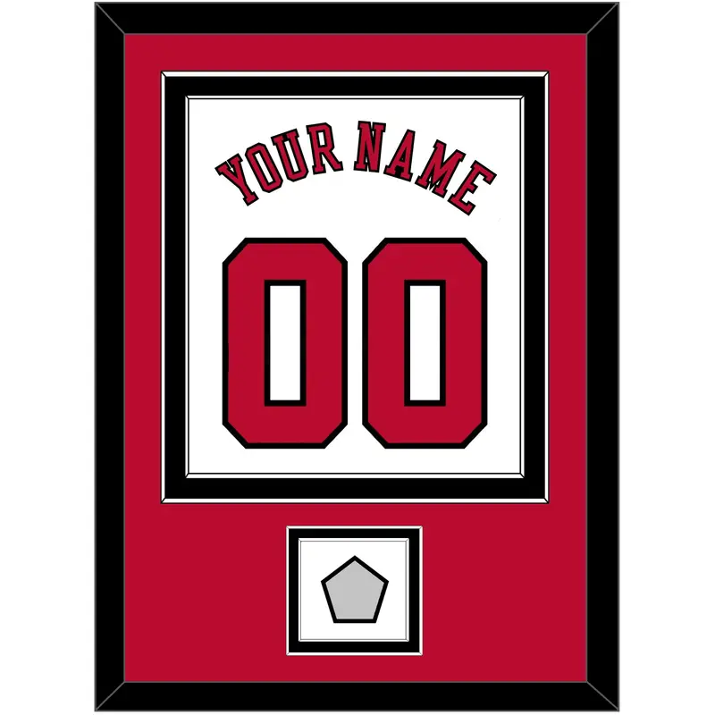 Chicago Name & Number With 3X Champions Patch - Home White (1986-2017) - Double Mat 2