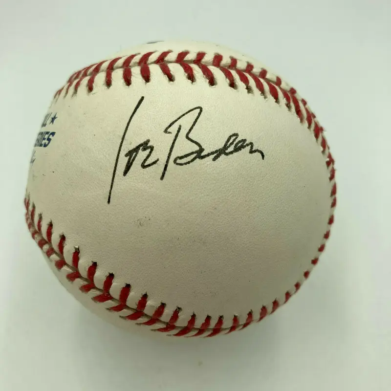 President Joe Biden Signed 2001 World Series First Pitch Baseball PSA DNA COA