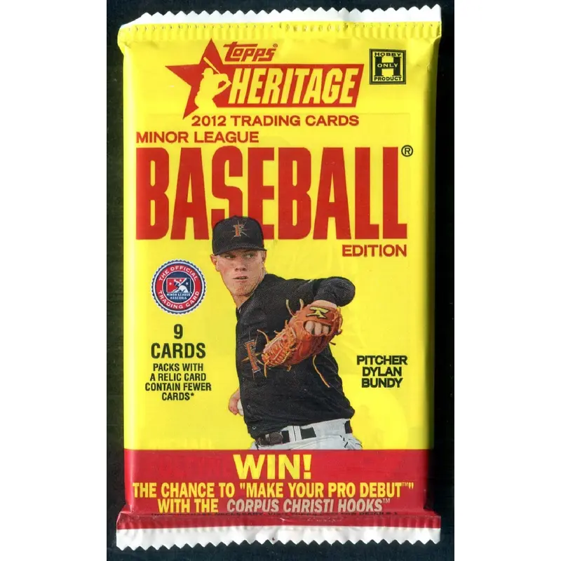 2012 Topps Heritage Minor League Baseball Unopened Pack (Hobby) (9)