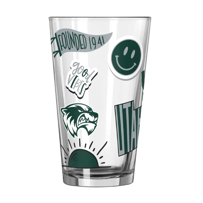 Utah Valley University 16oz Native Pint Glass