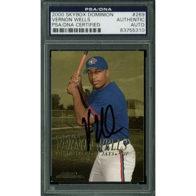 Vernon Wells Signed Card 2000 Skybox Dominion Rc #269 PSA/DNA Slabbed #83755319