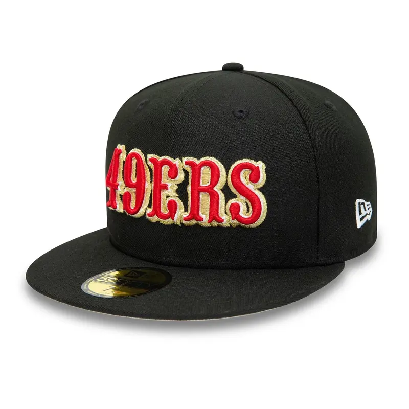 San Francisco 49ers Wordmark Black 59FIFTY Fitted Cap