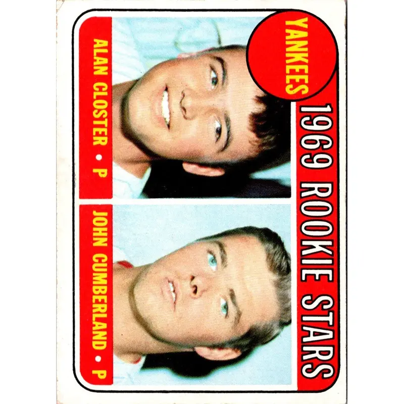1969 Topps Yankees Rookies - Alan Closter/John Cumberland #114 EX