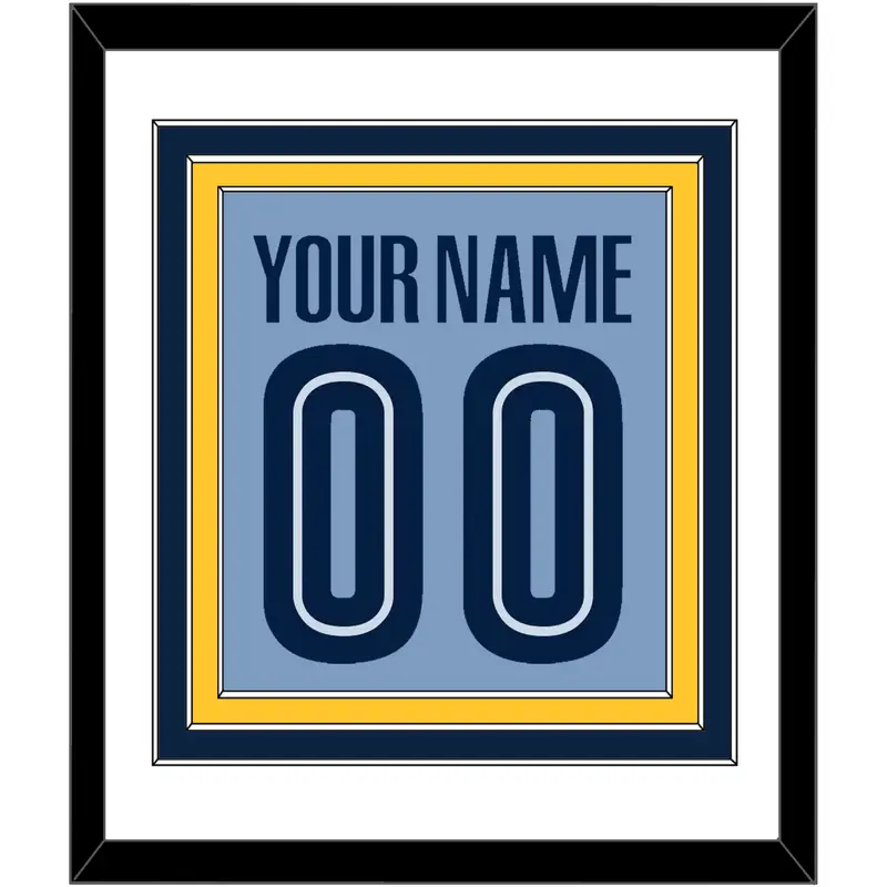 Memphis Name & Number - Alternate Light Blue (2004-2010) - Triple Mat 2