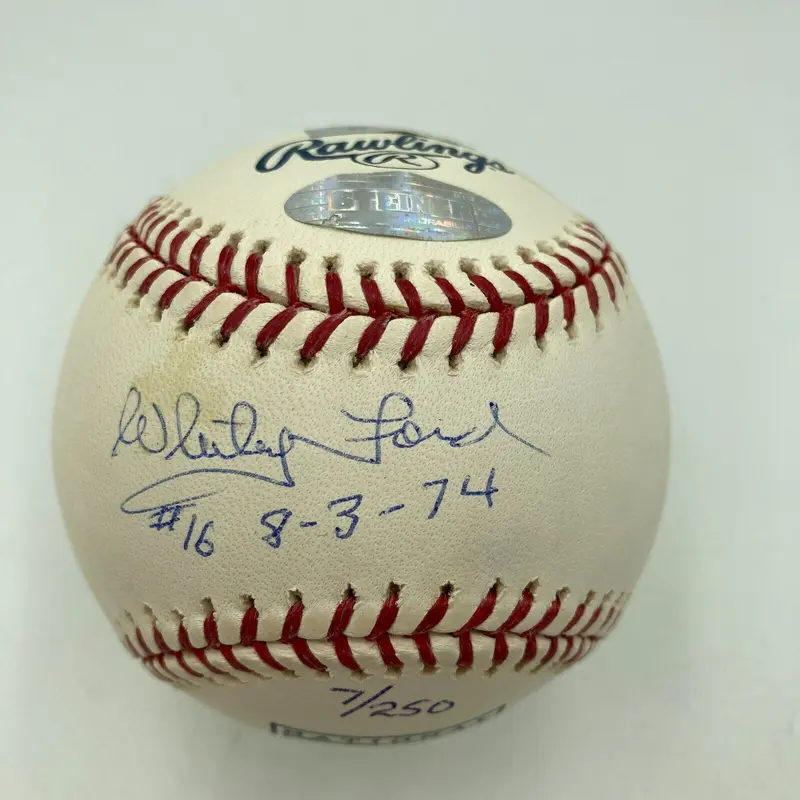 Whitey Ford #16 Retirement 8-3-1974 Signed Baseball Steiner & MLB Hologram