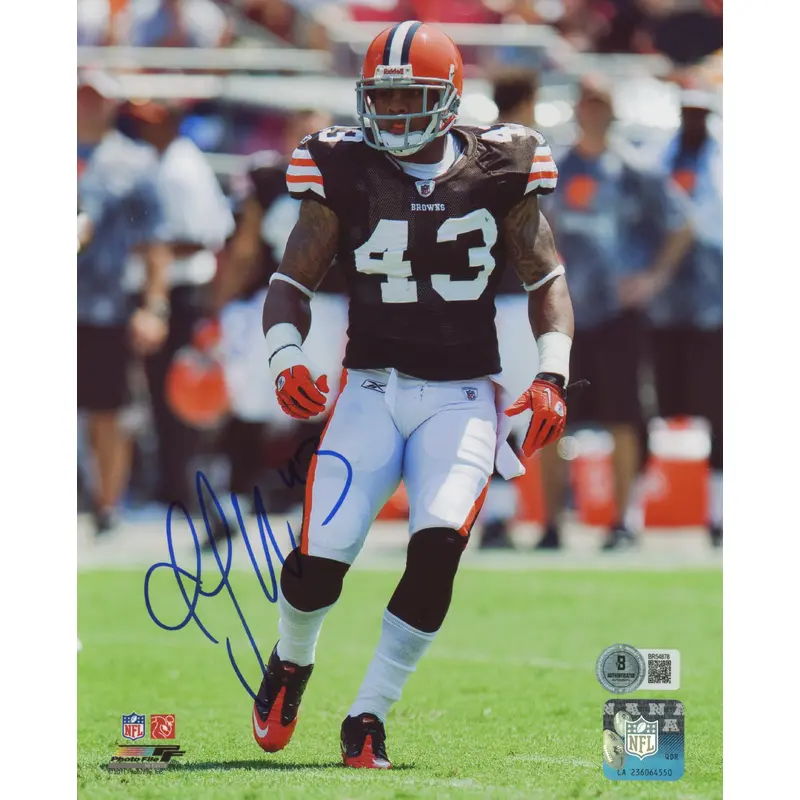 Browns T.J. Ward Authentic Signed 8x10 Photo Autographed BAS #BR54878