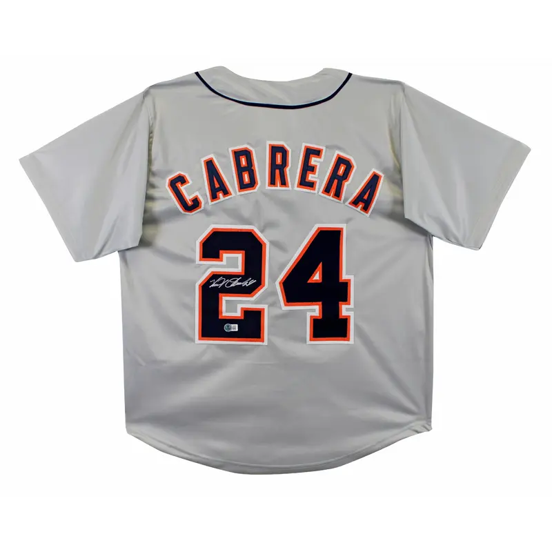 Miguel Cabrera Authentic Signed Grey Pro Style Jersey Autographed BAS
