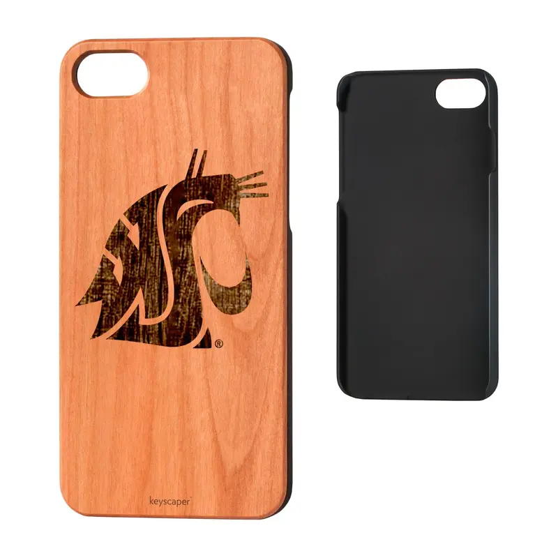 WSU Cougars Wood iPhone 7/8/XR Case