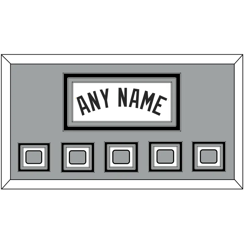 San Antonio Name With 5 Champions Trophy Patches - Home White (2002-2017) - Triple Mat 3