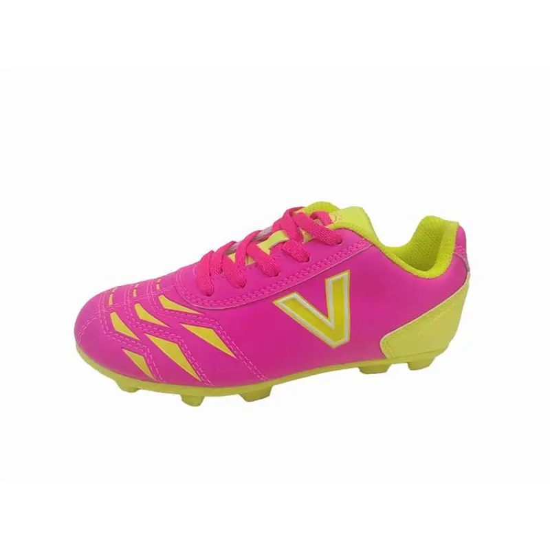 New Victor Sierra Kids Cattura MD Jr Soccer Shoes Size 3.5 - Pink/Yellow