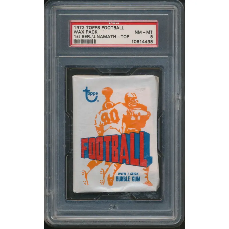 1972 Topps Football Unopened Series 1 Wax Pack PSA 8