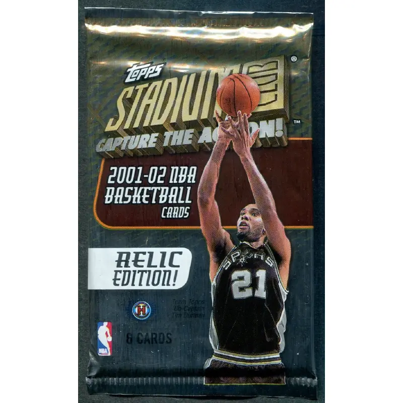 2001/02 Topps Stadium Club Basketball Unopened Pack (Relic Edition) (Hobby) (6)