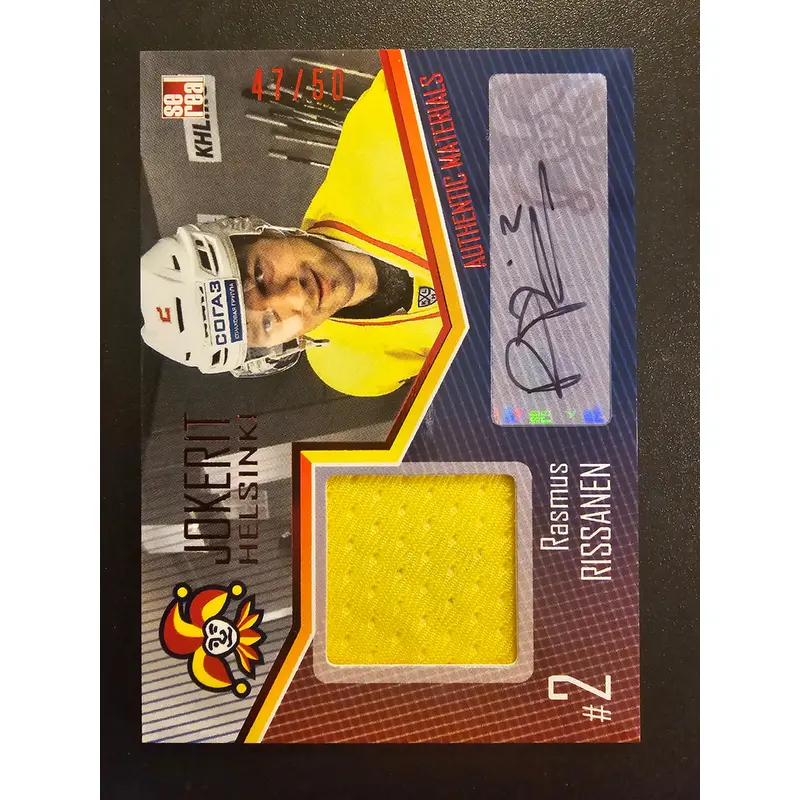 2016-17 Sereal Jokerit Authentic Jersey & Autograph - Rasmus Rissanen #JOK-JER-A04 /50