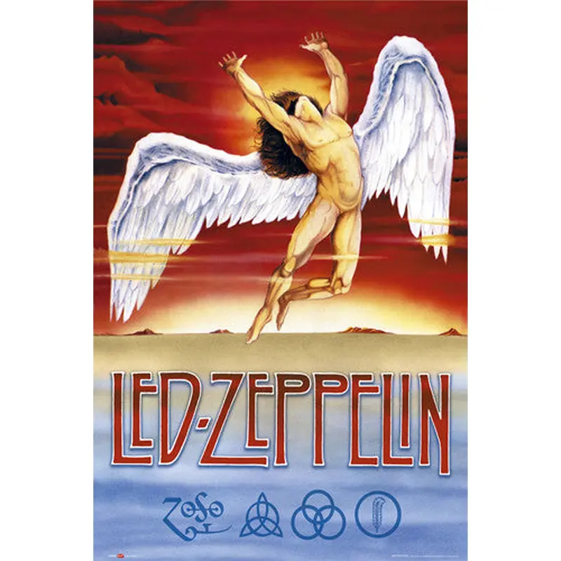 Led Zeppelin Swan Song Records Logo Art Poster - GB Eye (UK)