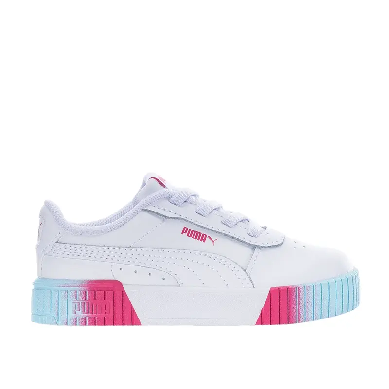 PUMA INFANT WHITE SHOE CARINA 2.0 FADE AC 390474 01I