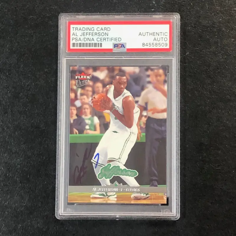 2006-07 Fleer Ultra #8 Al Jefferson Signed Card AUTO PSA Slabbed Celtics