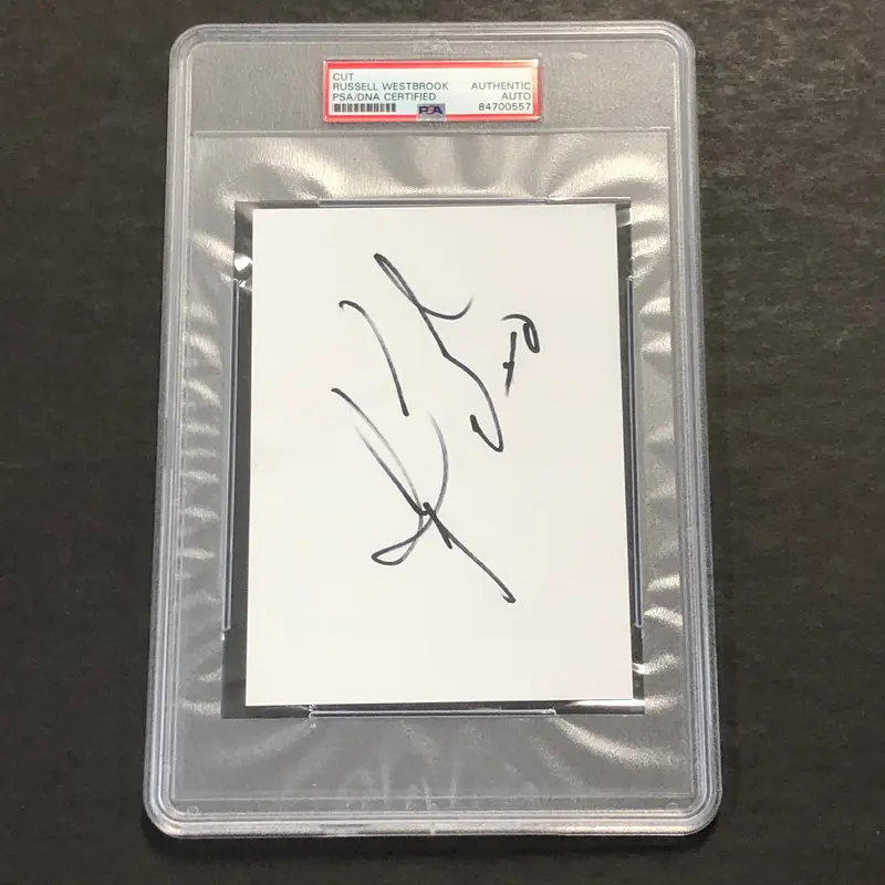 Russell Westbrook signed Cut PSA/DNA Los Angeles Lakers Autographed
