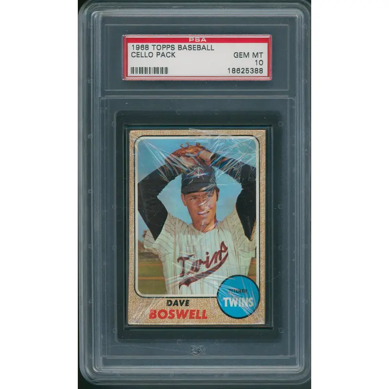 1968 Topps Baseball Unopened Cello Pack PSA 10