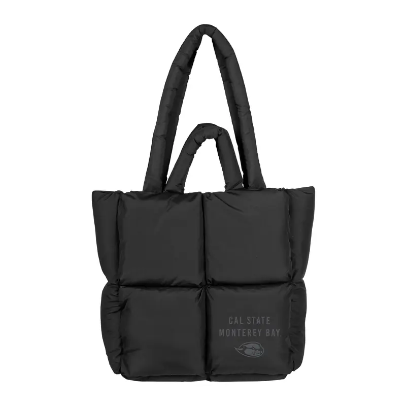 California State Monterey Bay Puff Black Tote