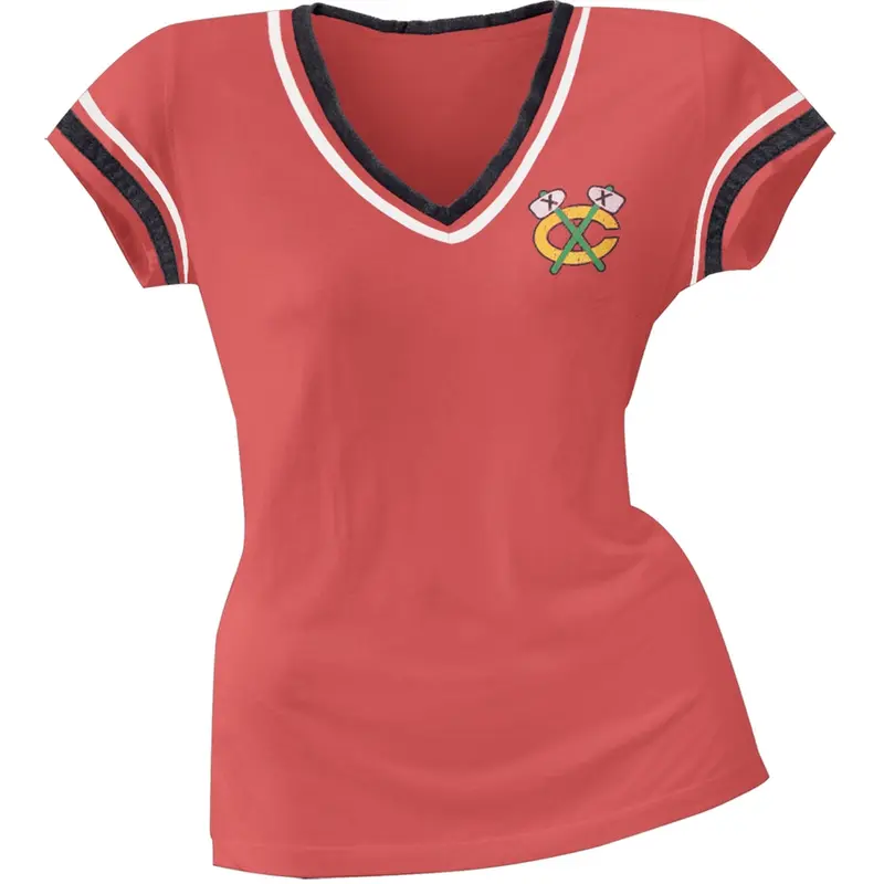 Chicago Blackhawks - Chest Logo Juniors V-Neck Jersey T-Shirt