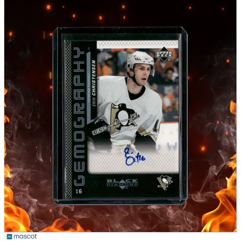 2006-07 Upper Deck Black Diamond Erik Christensen Gemography Auto #G-EC