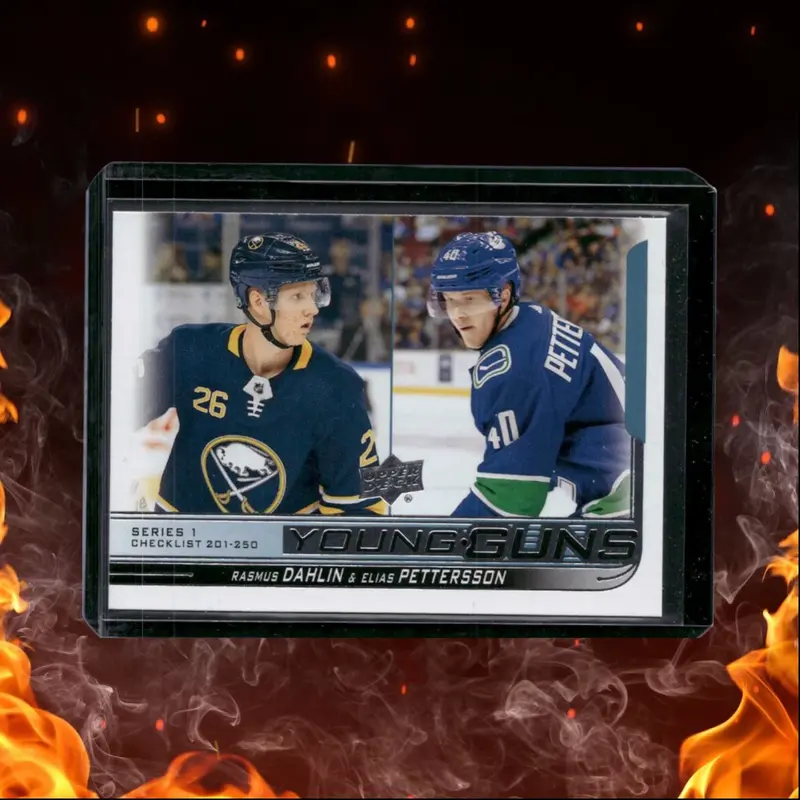 2018-19 Upper Deck Rasmus Dahlin / Elias Pettersson Young Guns Checklist Rookie