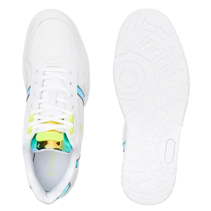 LACOSTE SHOES JUNIOR'S WHITE T-CLIP 123 2 7-45SUJ0016V05