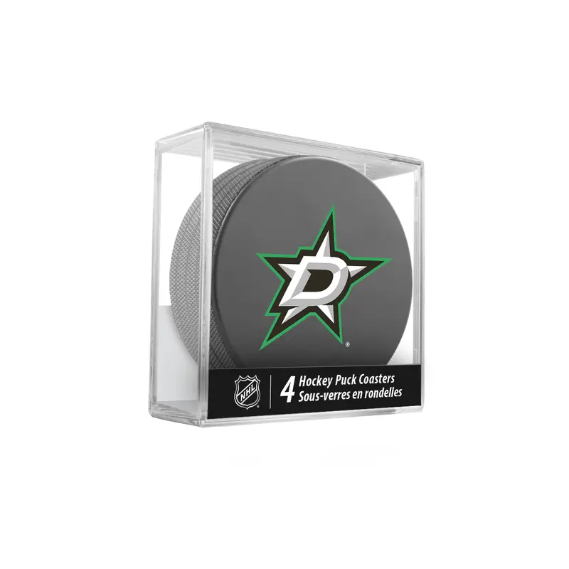 NHL Dallas Stars Hockey Puck Drink Coasters (4-Pack) In Cube