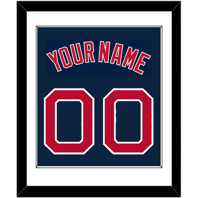 Boston Name & Number - Alternate Road Blue - Single Mat 1