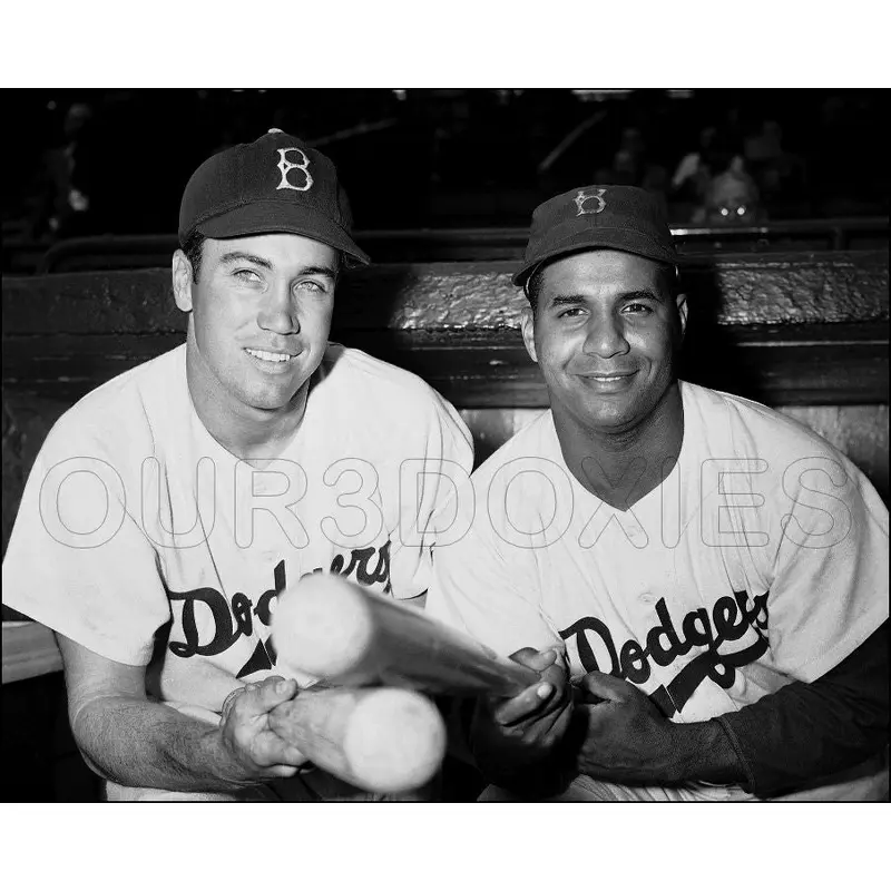 Roy Campanella Duke Snider 8X10 Photo - Brooklyn Dodgers - 1658