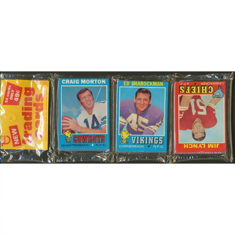 1971 Topps Football Unopened Series 2 Rack Pack