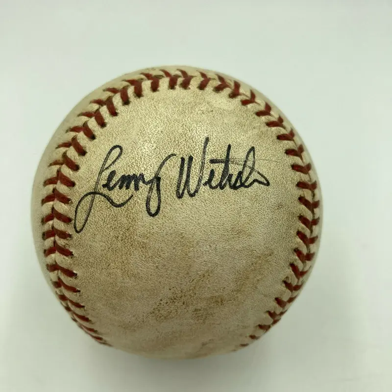 Lenny Webster Signed Game Used Official American League Baseball