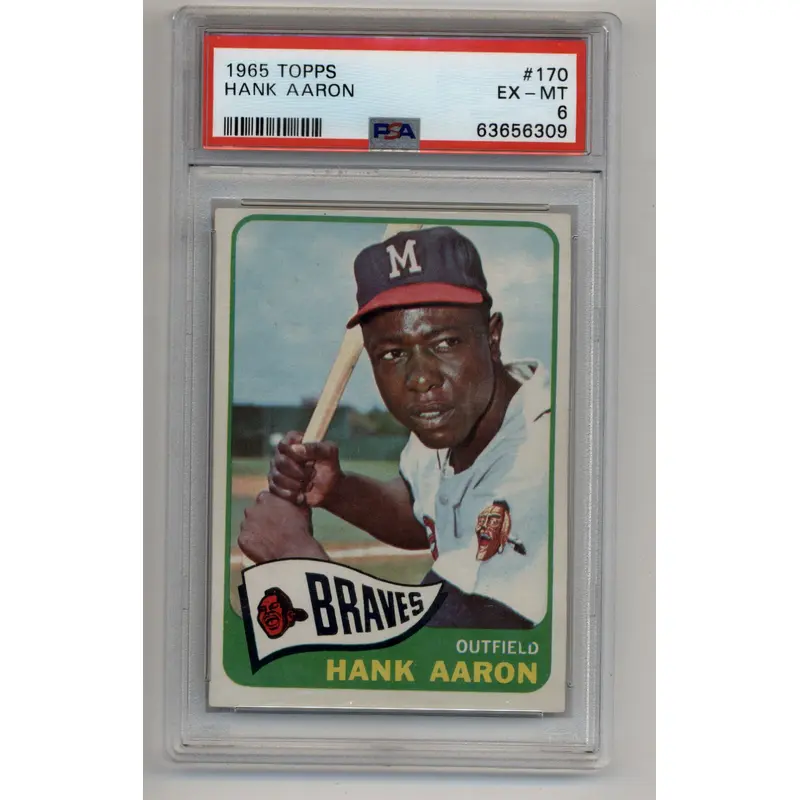 Hank Aaron 1965 Topps #170 PSA 6 Excellent Mint 6309