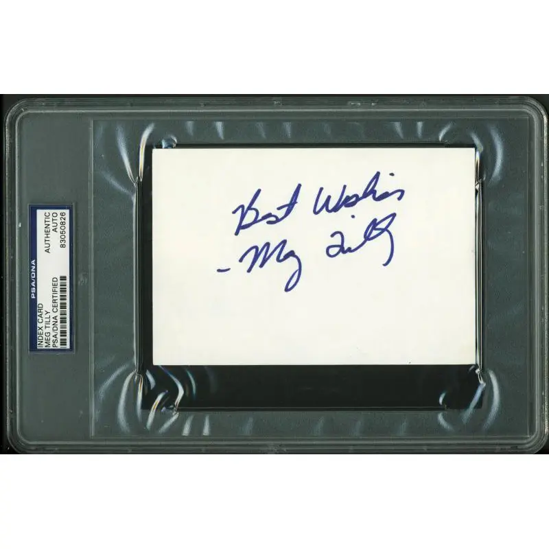Meg Tilly Authentic Signed 4X6 Index Card Autographed PSA/DNA Slabbed