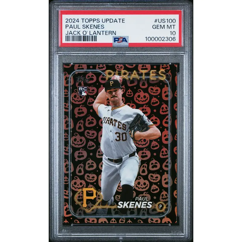 Paul Skenes 2024 Topps Update #US100 Jack O'Latern Rookie PSA 10 Gem Mint