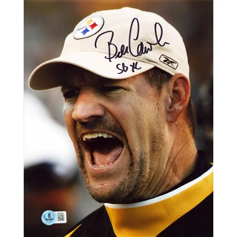 Steelers Bill Cowher SB XL Authentic Signed 8x10 Vertical Photo BAS #BQ96503