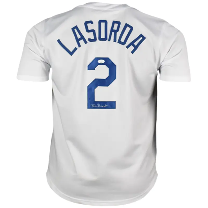 Tommy Lasorda Autographed Los Angeles Dodgers (White #2) Custom Jersey - JSA