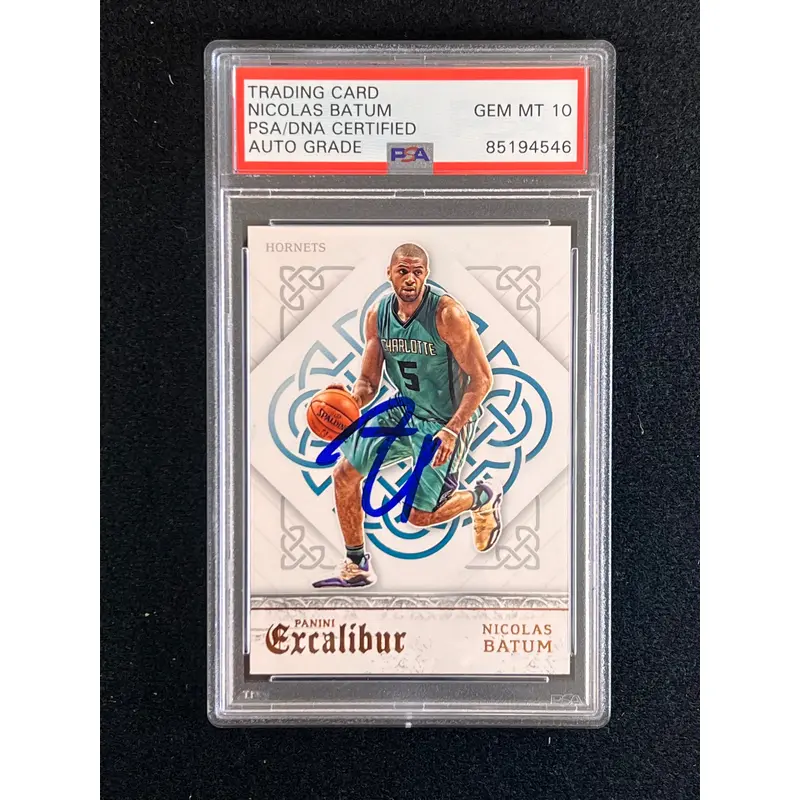 2015-16 Panini Excalibur #117 Nicolas Batum Signed Card AUTO 10 PSA Slabbed Hornets