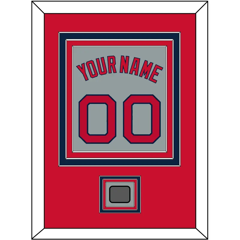 Boston Name, Number & World Series Champions Patch - Road Gray - Triple Mat 2