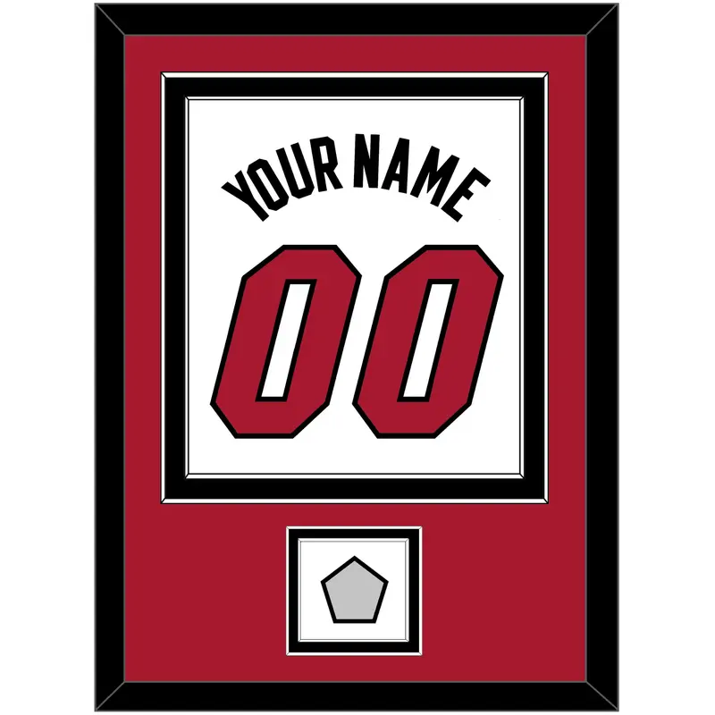 Miami Name & Number With Finals Patch - Home White (1999-2008) - Double Mat 2