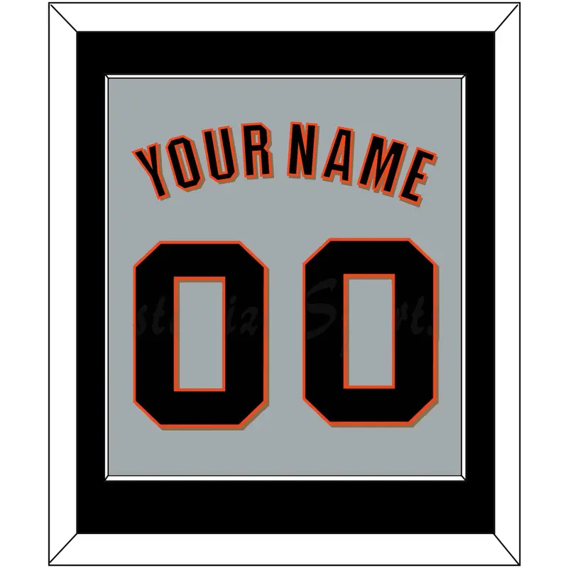 San Francisco Name & Number - Road Gray (2022-2023) - Single Mat 3
