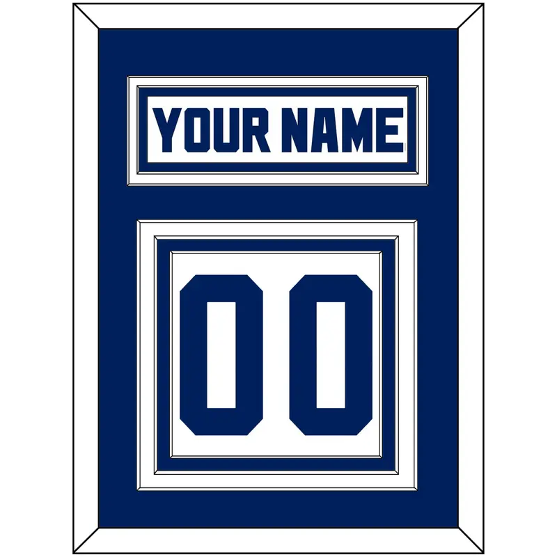 Toronto Nameplate & Number (Back) - Home White (1992-1997) - Triple Mat 1