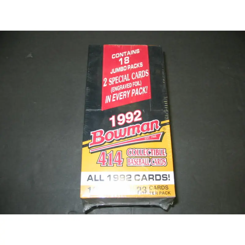 1992 Bowman Baseball Unopened Jumbo Box (18/23) (Authenticate)