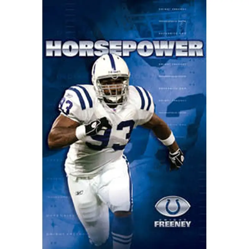 Dwight Freeney "Horsepower" Indianapolis Colts NFL Action Poster - Costacos 2005